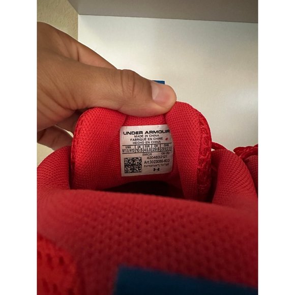 Under Armour Embiid 1 "Kansas Jay Hawks" Sneakers 3023086-603 Men’s Size 11.5 - Picture 6 of 6